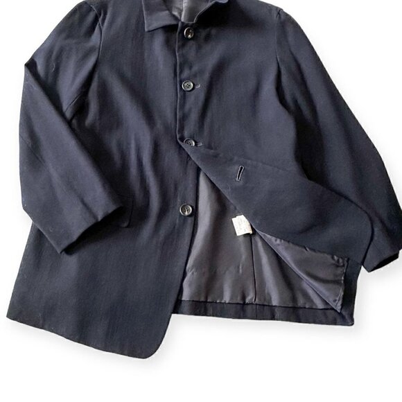 Vintage 1996 A/W Collection Y's Yohji Yamamoto Navy Wool Jacket, Women's, Size M - Picture 8 of 14